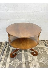 Vintage 1950s Mid-Century Modern Style 2 Tier Round Accent Table