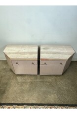 Pinnacle Pink Marble Top Nightstand (Excellent Condition)