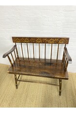 Hitchcock Style Wooden 2 Seater Bench Settee