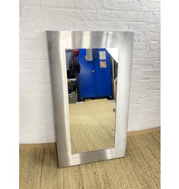Rectangular Silver Frame Hanging Wall Mirror