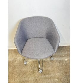 Poppin Grey Pitch Meeting Chair