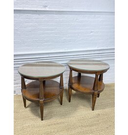 Brandt Classic Wood End Table with Glass Top
