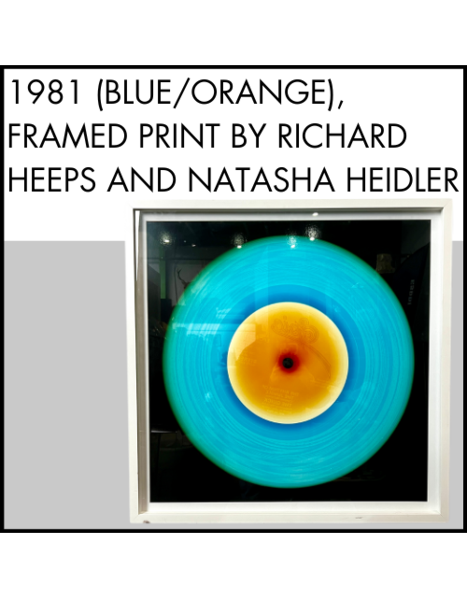 1981 (Blue/Orange), framed limited edition color print, by Richard Heeps and Natasha Heidler
