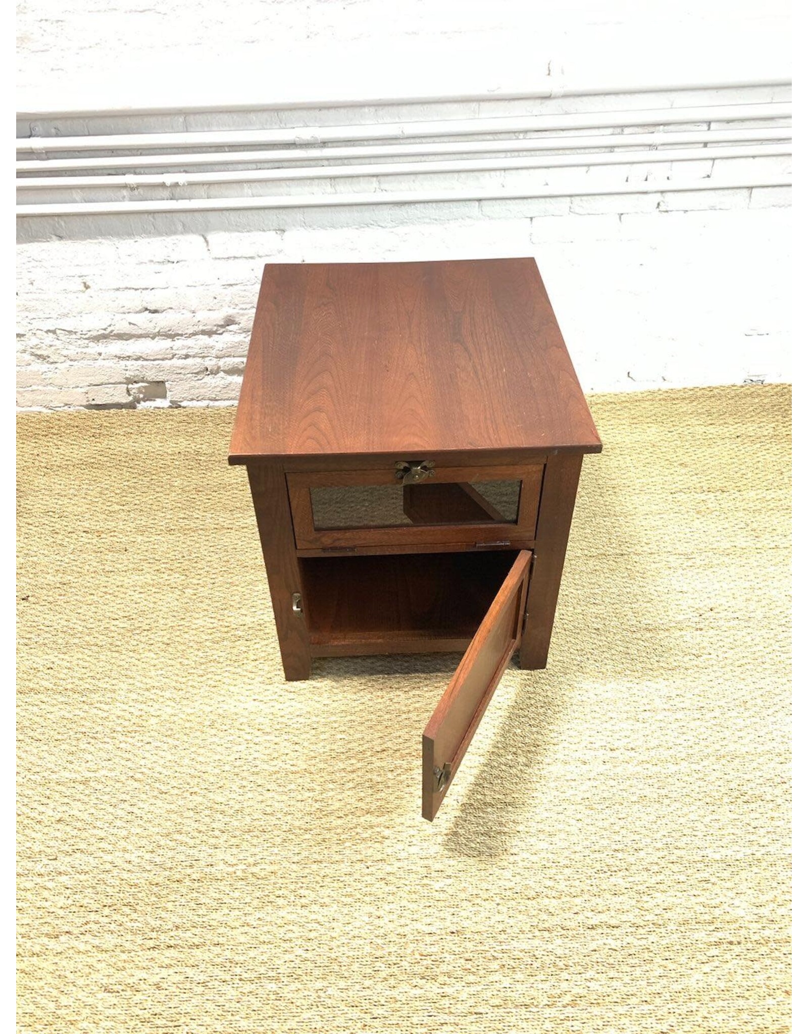 Vintage Peters Revington Solid Oak Mission Style End Table Remix