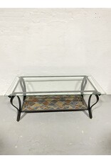 Glass Top & Ceramic Tile Coffee Table