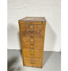 Antique Solid Oak Vertical File Cabinet