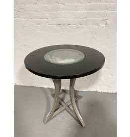 Hillsdale Circular Side Table, with Removable Glass Top