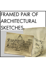 Framed Pair of Architectural Sketches
