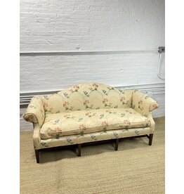 Traditional Chippendale Style Camelback Sofa
