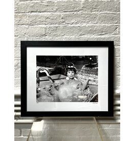 Audrey Hepburn in Bubblebath, framed print numbered 1/250 by Globe Hollywood