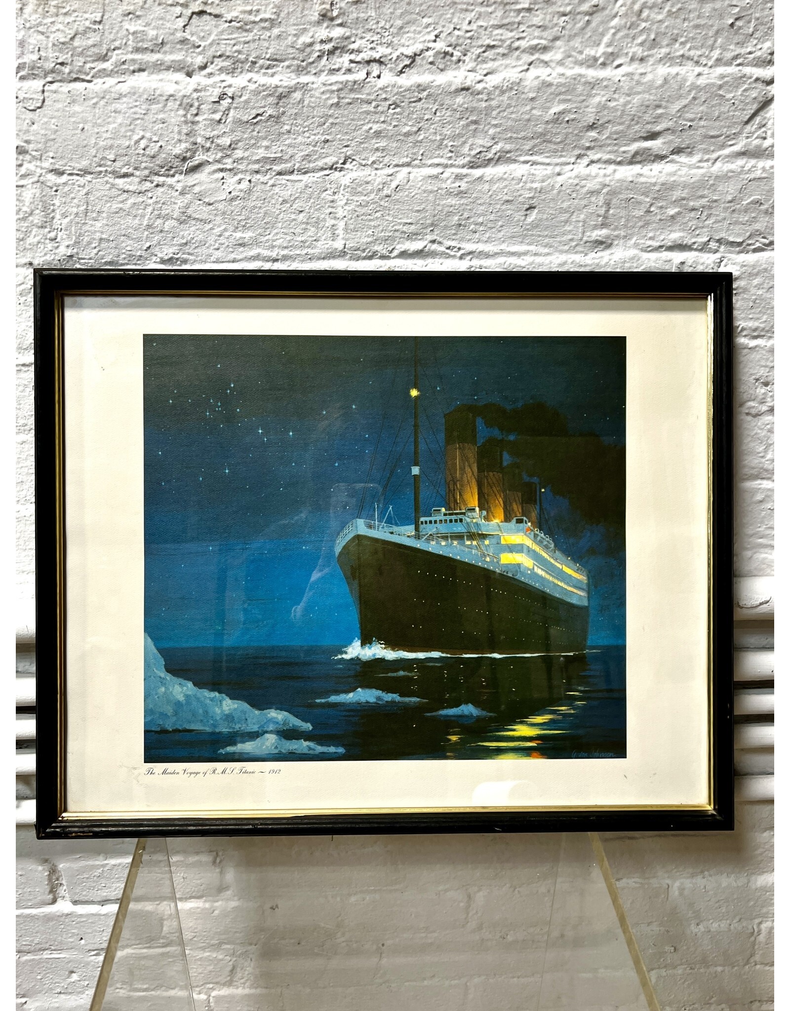 The Maiden Voyage of the R.M.S. Titanic, framed print
