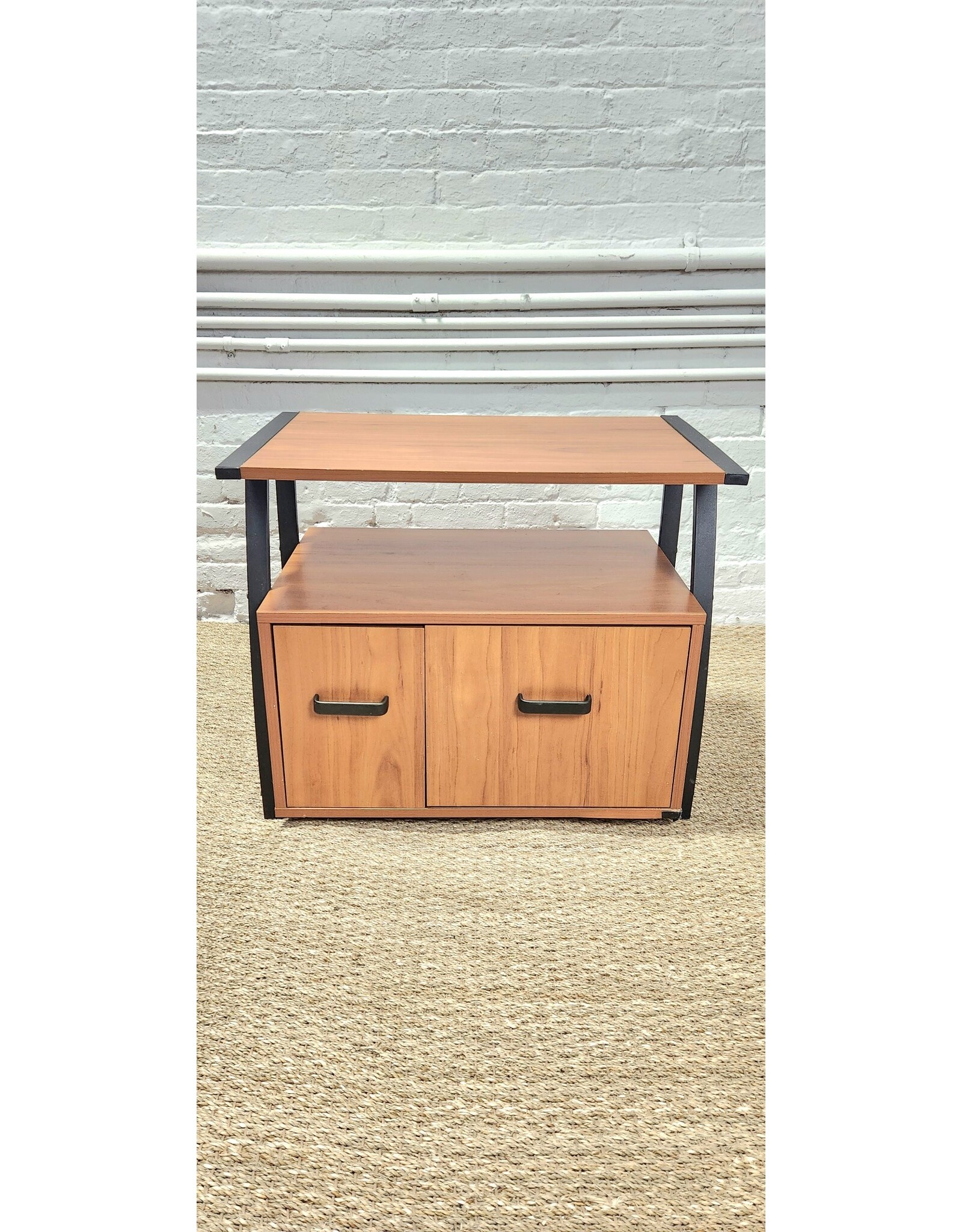 Side Table with Shelf and Storage