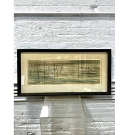 Nets, framed lithograph, sgnd Richard Alberle Florsheim, 63/250