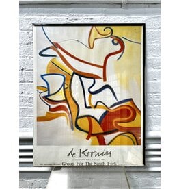 Framed Willem De Kooning Exhibition Poster