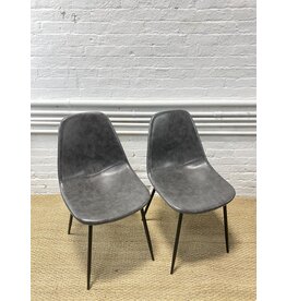 Mid-Century Modern Style Dining Chair, Faux Leather