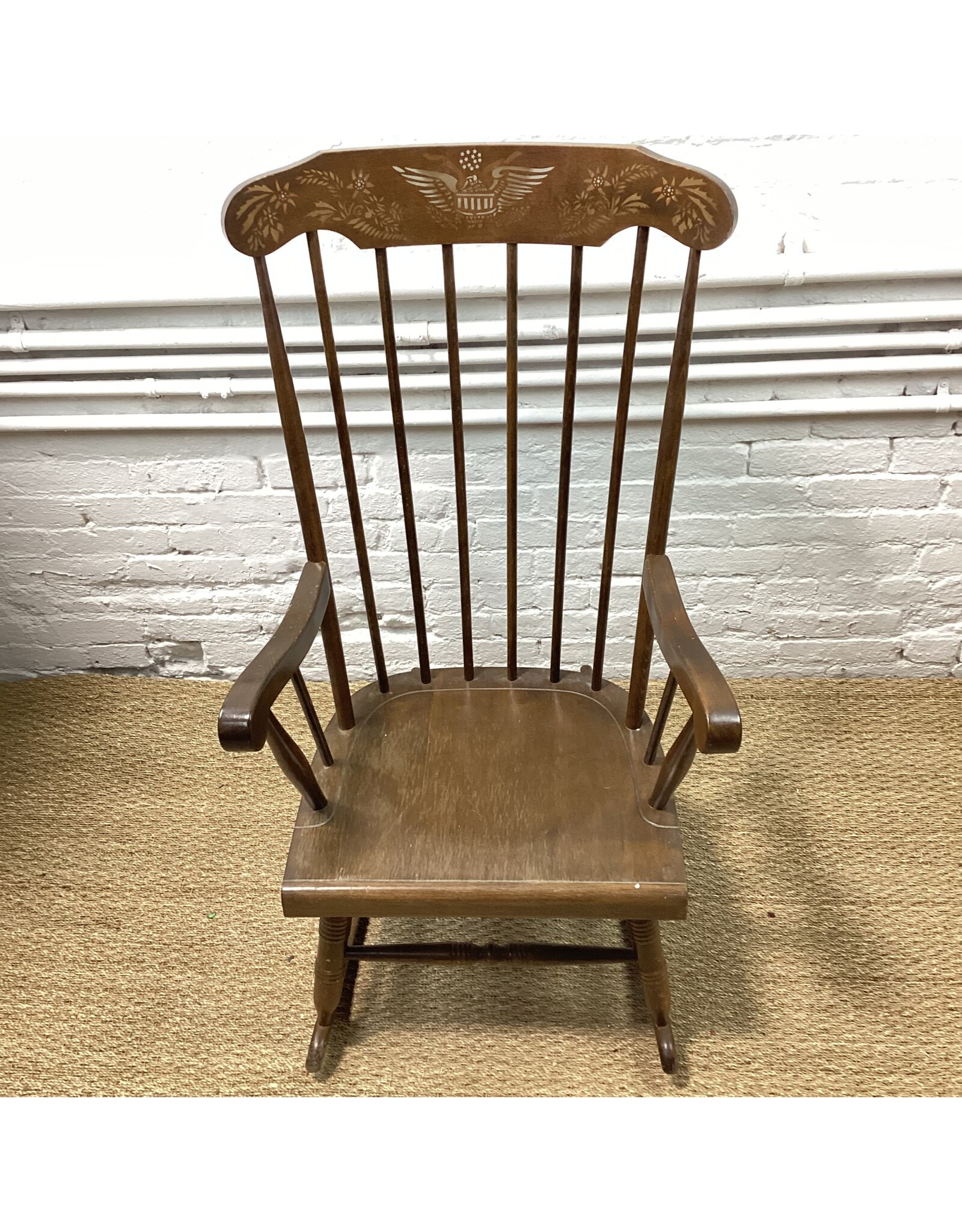 Antique Paint Oak Rocking Chair