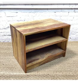 Walnut Wooden 2 Shelf Side Table