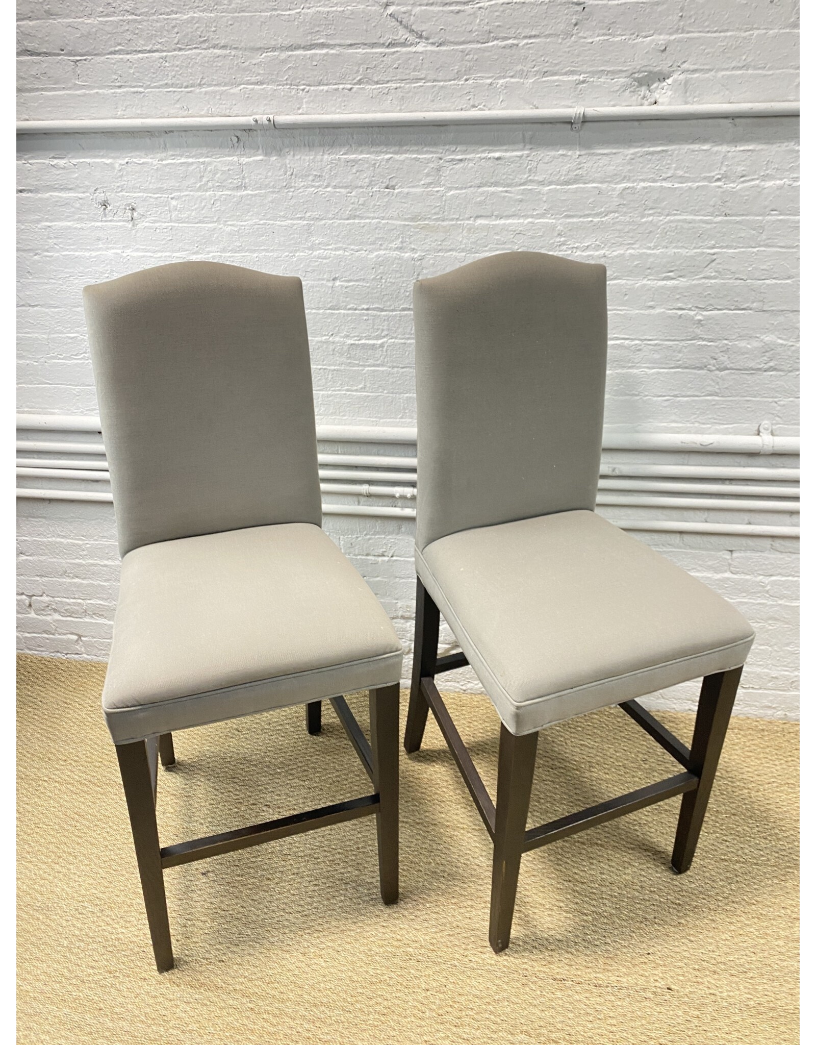 Modern Tia Beige Counter Stools with Backrest