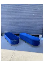 BK  Millie Blue Oval Ottoman Benches