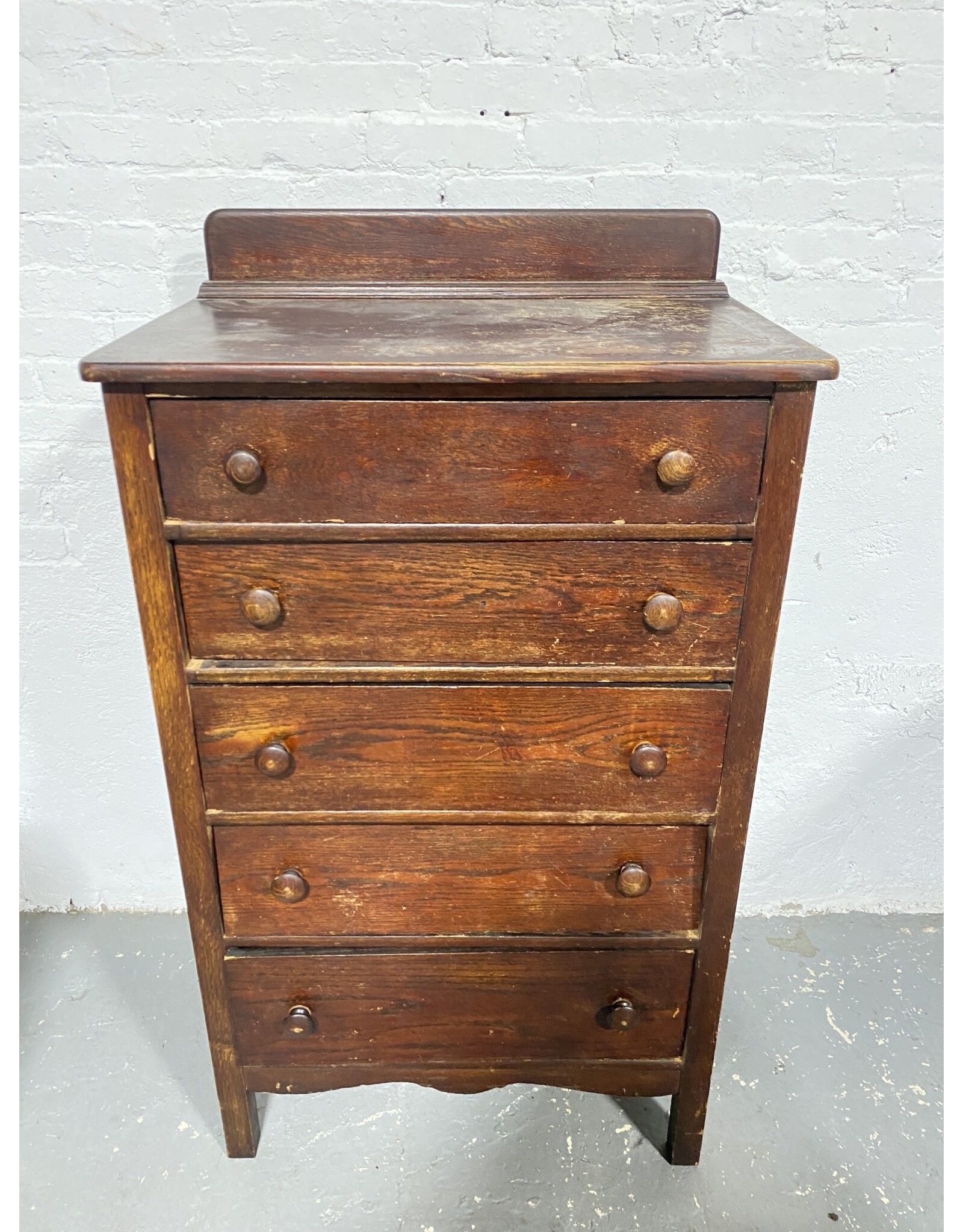 Antique Oak 5 Drawer Dresser