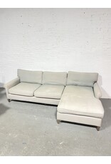 Crate & Barrel Grey 2-Piece Sectional Sofa