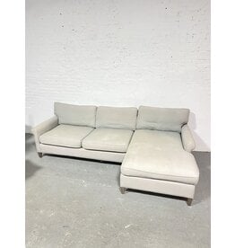 Crate & Barrel Grey 2-Piece Sectional Sofa