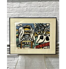 La Chaise et la vache, framed print-after Fernand Leger