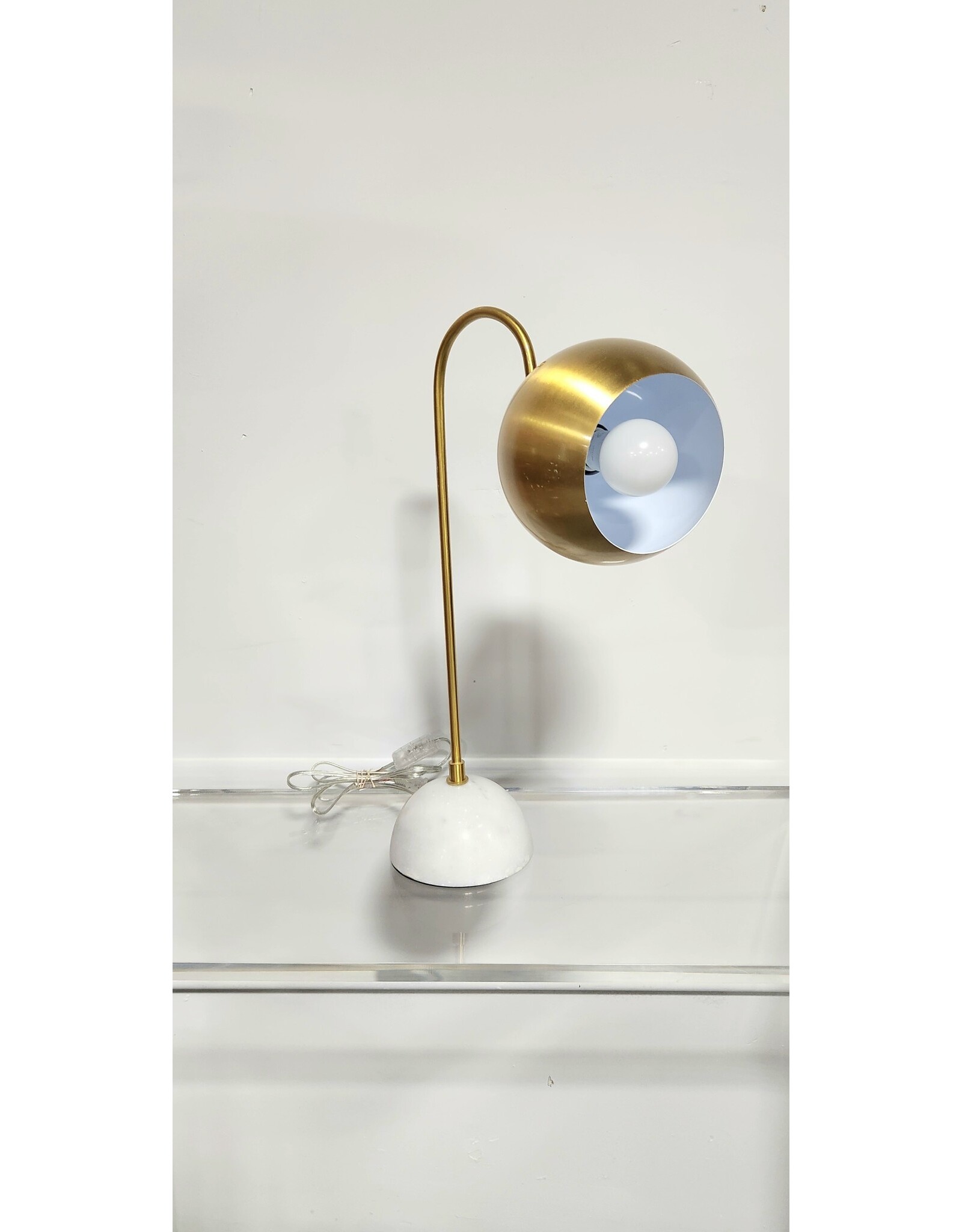 Johnathan Y Metal and Marble LED Table Lamp