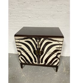Theodore Alexander Style Game Zebra Bar Cabinet