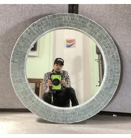 Handmade Mosaic Round Framed Mirror // Surya Natalia Mirror
