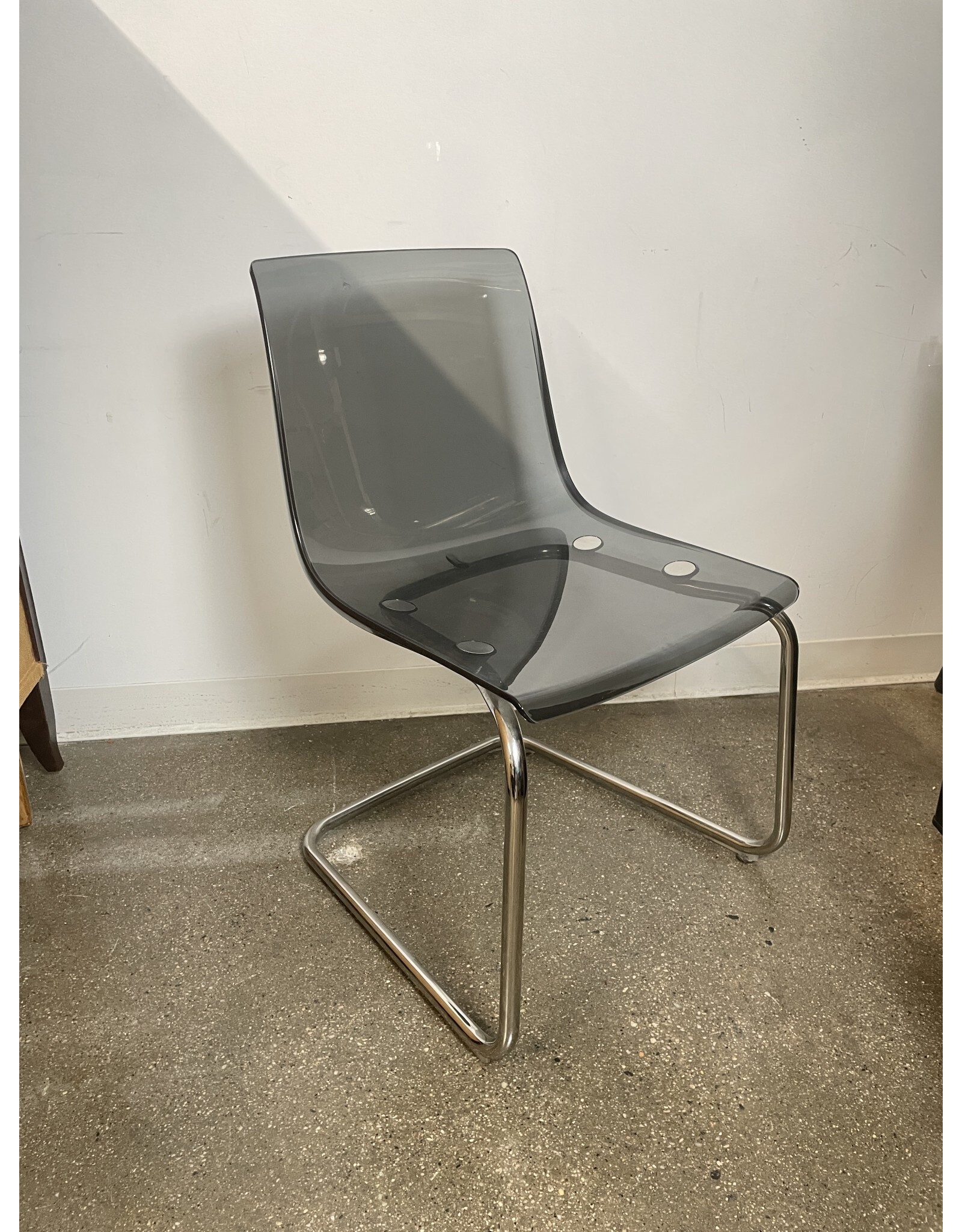 IKEA Ikea Tobias Transparent Grey Chrome Chair