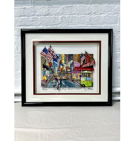 Cruising Fifty Seventh Street, framed 3D lithograph, sgnd McLue 130/200