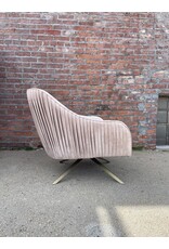 West Elm Roar & Rabbit Pleated Swivel Chair in Dusty Pink