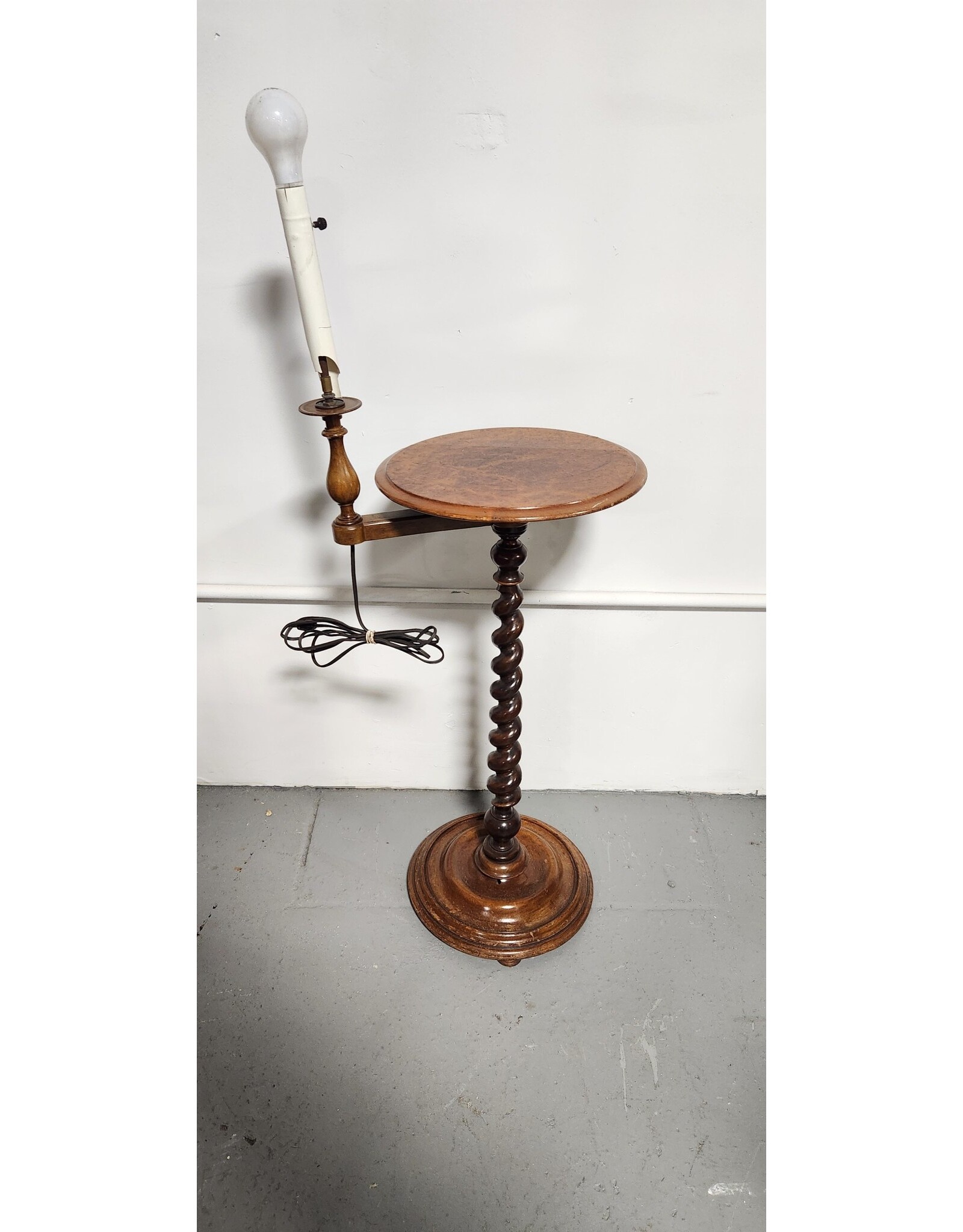 Vintage Wooden Rotating Table Floor Lamp
