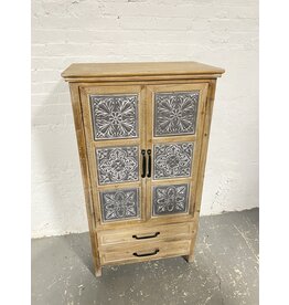 Rustic Farmhouse Style Wood Wardrobe Storage Cabinet