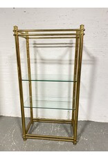 Vintage Gold Brass Bookcase/Display Shelf