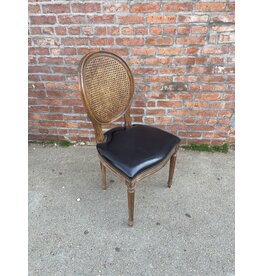 French Louis XVI Style Fruitwood Cane Dining Chair