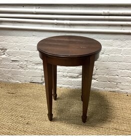 Cafe Brown Round Wooden End Table