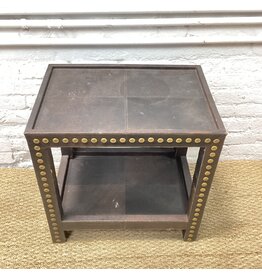 Studded Charcoal End Table