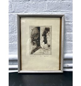 photomodels VI, framed plate etching, sgnd Agop Gemdjian, 1/25