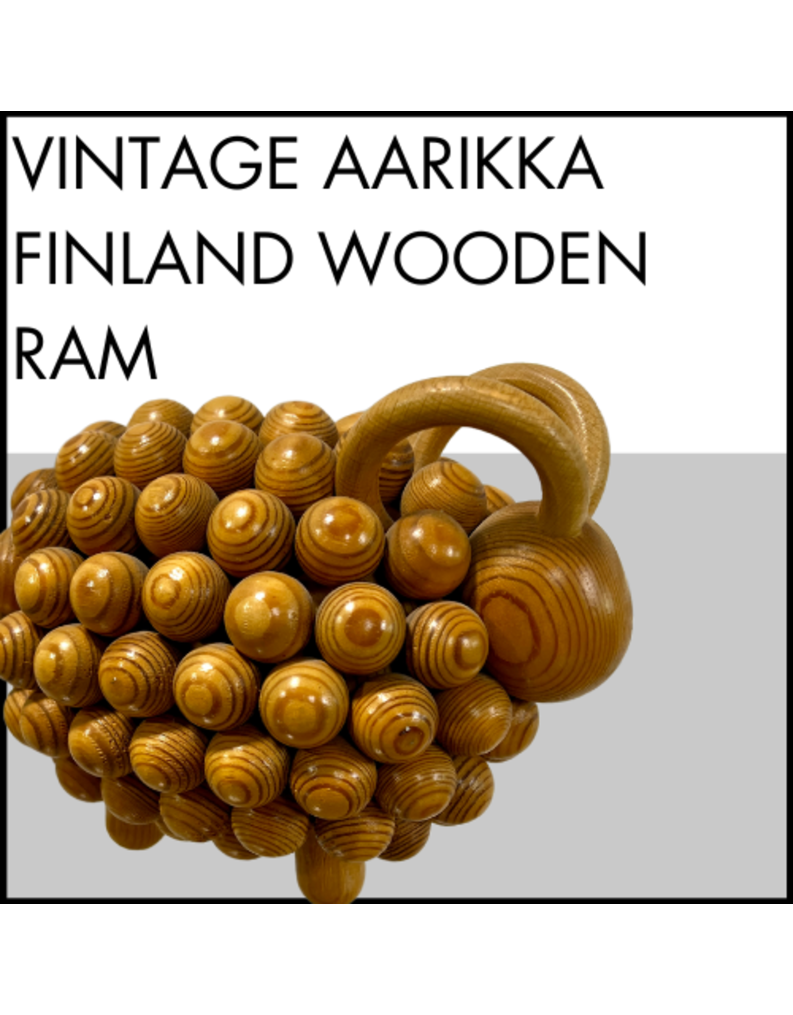 Vintage Aarikka Finland Wooden Ram