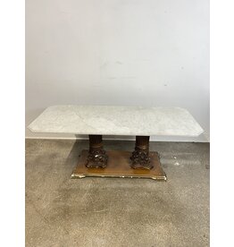 Marble Top Carved Coffee Table