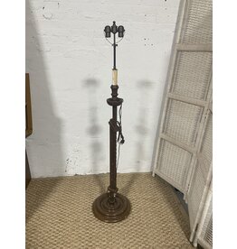 1940s Frances Elkins Prototype Mahogany, Adjustable Ratchet Floor Lamp