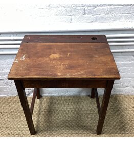 Vintage Oak School Desk With Adjustable Lid