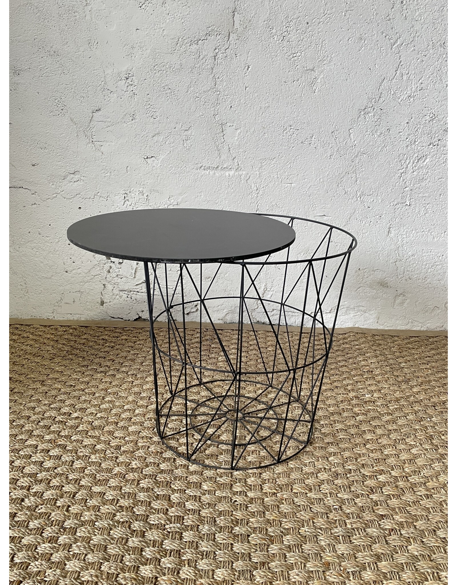 Mesh Wire End Table with Removable Top