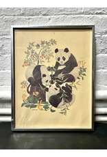 Panda Family, framed print