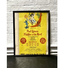Fiddler on the Roof, framed vintage Broadway poster