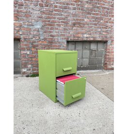 Painted Lime Green 2 Drawer Filing Cabinet