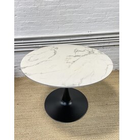 Round Tulip Faux Marble Dining Table