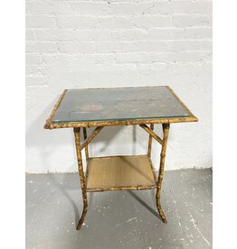 Victorian Lacquered Bamboo Antique Side Table